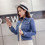Popular Girl Denim Jacket-Jean Jackets-Arimonz-Blue-S-Arimonz