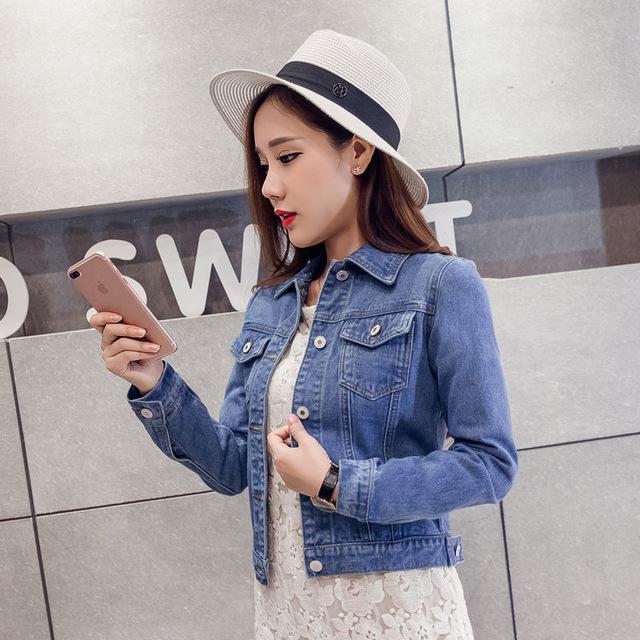 Popular Girl Denim Jacket-Jean Jackets-Arimonz-Blue-S-Arimonz
