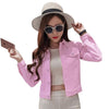 Popular Girl Denim Jacket-Jean Jackets-Arimonz-Pink-S-Arimonz