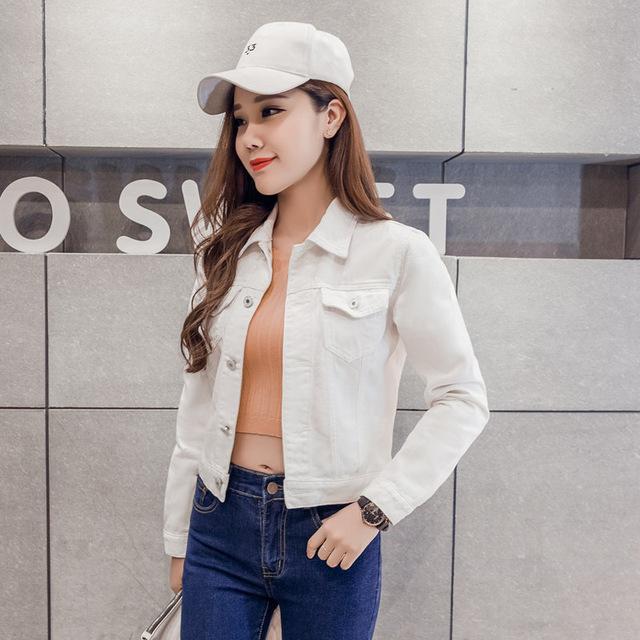 Popular Girl Denim Jacket-Jean Jackets-Arimonz-White-S-Arimonz