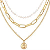 Portrait Multi Layer Pearl Necklace-Necklaces-Arimonz-12-Arimonz
