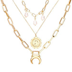Portrait Multi Layer Pearl Necklace-Necklaces-Arimonz-4-Arimonz