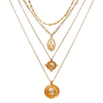 Portrait Multi Layer Pearl Necklace-Necklaces-Arimonz-5-Arimonz