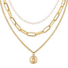 Portrait Multi Layer Pearl Necklace-Necklaces-Arimonz-6-Arimonz