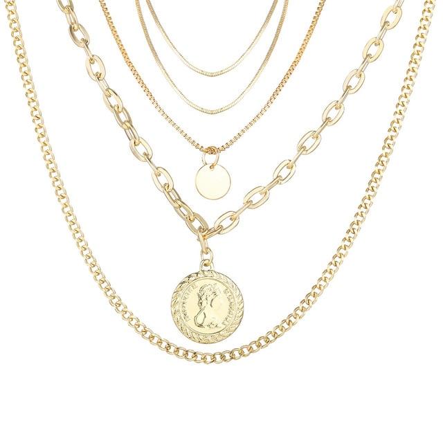 Portrait Multi Layer Pearl Necklace-Necklaces-Arimonz-7-Arimonz