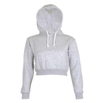 Pullovers - Cropped Hoodie Pullover