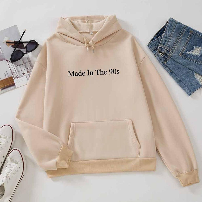 Pullovers - Made In The 90s Letter Print Cool Oversized Women Hoodies Sweatshirt