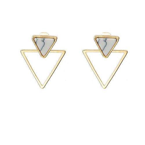 Push-back Triangle Earrings-Earrings-Arimonz-Arimonz