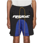 Racing Track Printing Beach Shorts Breechcloth Mesh Lining Shorts-Shorts-Arimonz-Blue Black-S-Arimonz