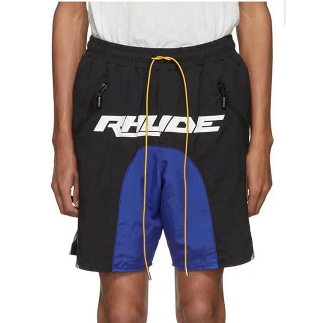 Racing Track Printing Beach Shorts Breechcloth Mesh Lining Shorts-Shorts-Arimonz-Blue Black-S-Arimonz