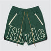 Racing Track Printing Beach Shorts Breechcloth Mesh Lining Shorts-Shorts-Arimonz-Green-S-Arimonz