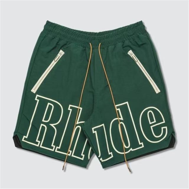 Racing Track Printing Beach Shorts Breechcloth Mesh Lining Shorts-Shorts-Arimonz-Green-S-Arimonz