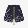 Racing Track Printing Beach Shorts Breechcloth Mesh Lining Shorts-Shorts-Arimonz-Navy Blue-S-Arimonz