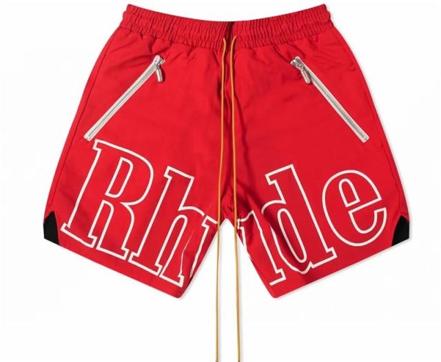 Racing Track Printing Beach Shorts Breechcloth Mesh Lining Shorts-Shorts-Arimonz-Red-S-Arimonz