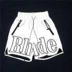 Racing Track Printing Beach Shorts Breechcloth Mesh Lining Shorts-Shorts-Arimonz-Silver-S-Arimonz