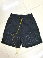 Racing Track Printing Beach Shorts Breechcloth Mesh Lining Shorts-Shorts-Arimonz-Yellow Black-S-Arimonz