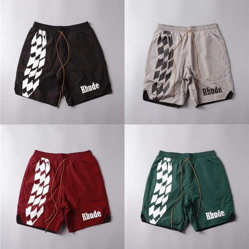 Racing Track Printing Beach Shorts Breechcloth Mesh Lining Shorts-Shorts-Arimonz-Arimonz