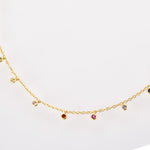 Rainbow Charm Choker Chain Necklace Beads Pendant Fine Jewelry For Women-Necklaces-Arimonz-Arimonz
