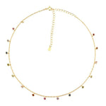 Rainbow Charm Choker Chain Necklace Beads Pendant Fine Jewelry For Women-Necklaces-Arimonz-Gold-Arimonz