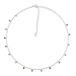 Rainbow Charm Choker Chain Necklace Beads Pendant Fine Jewelry For Women-Necklaces-Arimonz-Silver-Arimonz