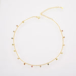 Rainbow Charm Choker Chain Necklace Beads Pendant Fine Jewelry For Women-Necklaces-Arimonz-Arimonz