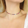 Rainbow Colored Beaded Choker Fashionable Necklace-Necklaces-Arimonz-Arimonz