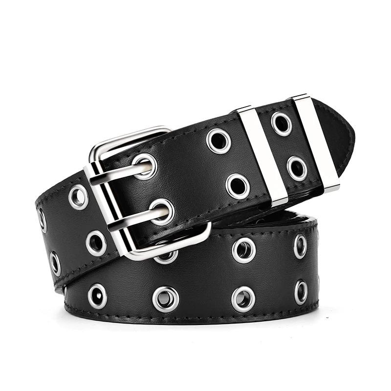 Ramone Punk Style Pin Buckle Belt-Belts-Arimonz-Black-Without Chain-Arimonz