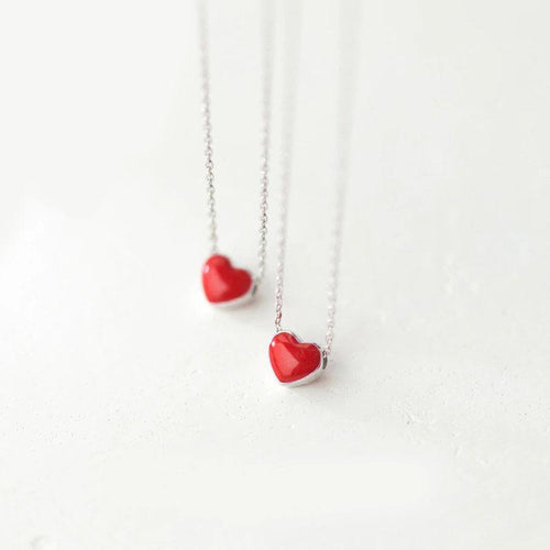 Red Heart Necklace Fashion Necklace for Women-Necklaces-Arimonz-Arimonz