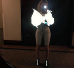 Reflective Cropped Jacket-Bomber Coats-Arimonz-Arimonz
