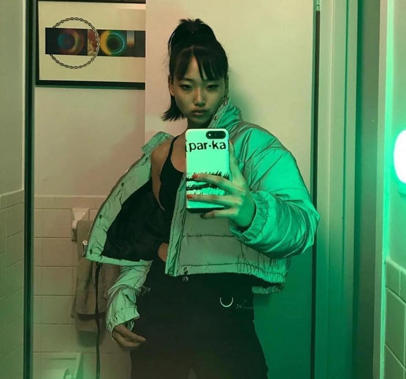 Reflective Cropped Jacket-Bomber Coats-Arimonz-Arimonz
