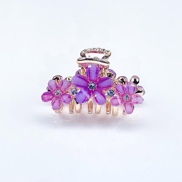 Resin Flower Hair Claw-Hair Accessories-Arimonz-purple-Arimonz