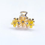 Resin Flower Hair Claw-Hair Accessories-Arimonz-yellow-Arimonz