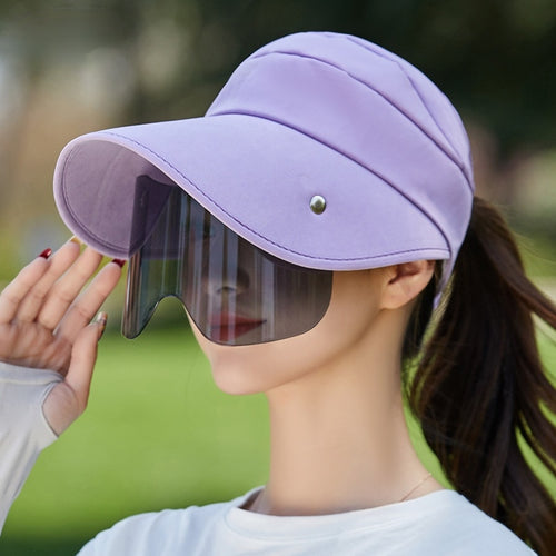 Retractable Drawstring Visor Female Summer Sun Hats Outdoor Cap-Women's Caps-Arimonz-Arimonz