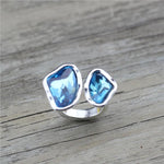 Retro Antique Adjustable Women Ring Fashionable Trendy Ring-Rings-Arimonz-Blue-Arimonz