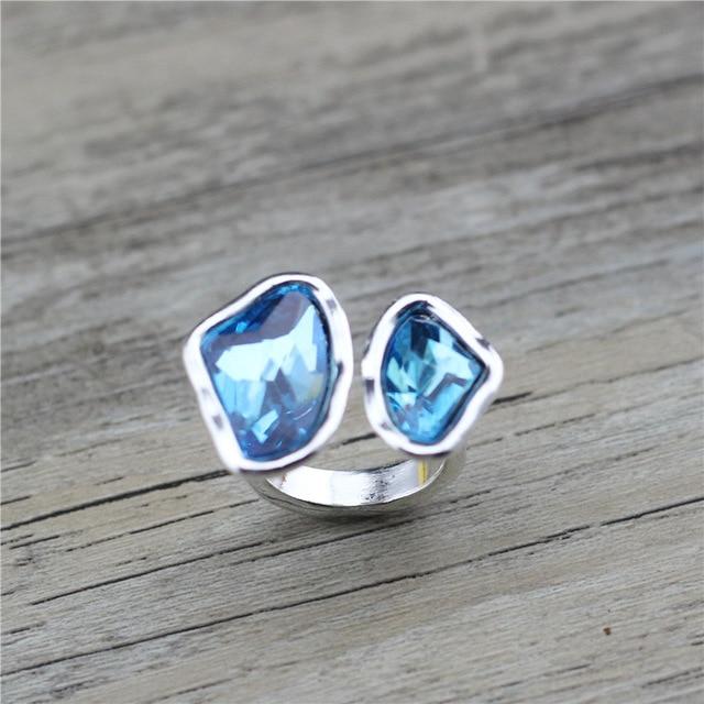 Retro Antique Adjustable Women Ring Fashionable Trendy Ring-Rings-Arimonz-Blue-Arimonz