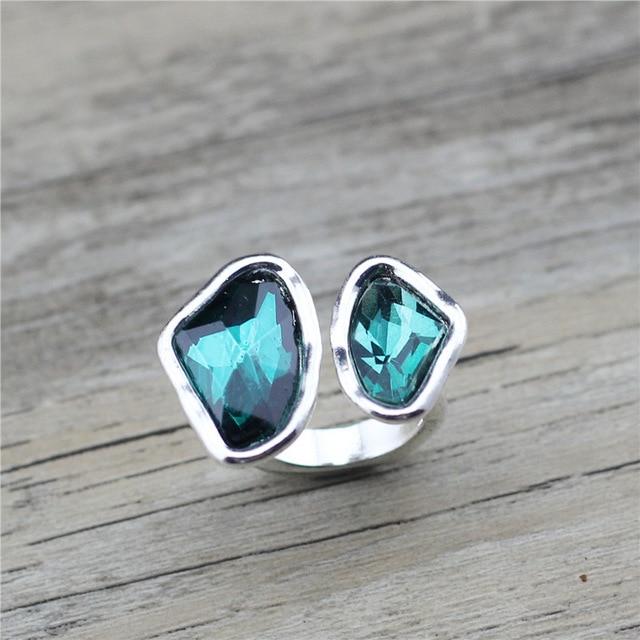 Retro Antique Adjustable Women Ring Fashionable Trendy Ring-Rings-Arimonz-Green-Arimonz