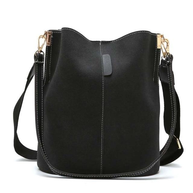 Retro Bucket Handbag-Handbags-Arimonz-Black-Arimonz