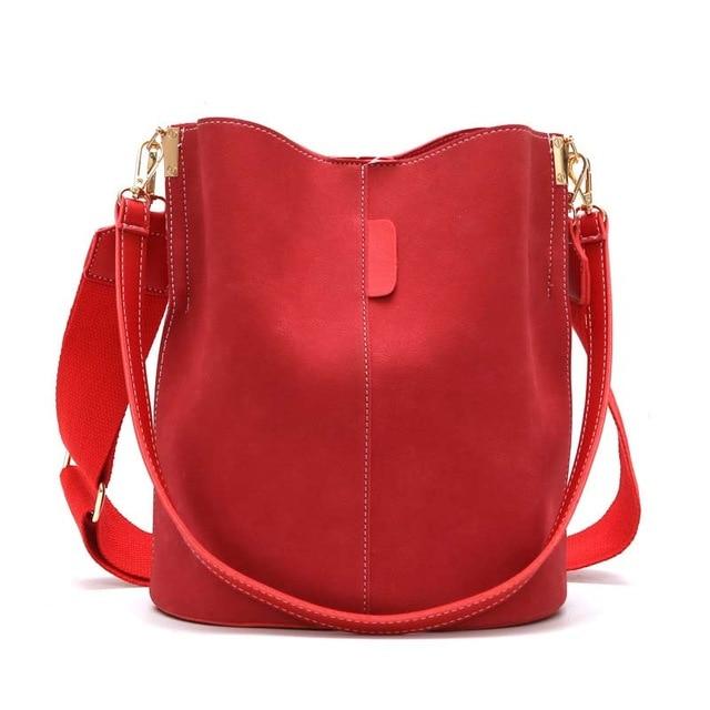 Retro Bucket Handbag-Handbags-Arimonz-Red-Arimonz