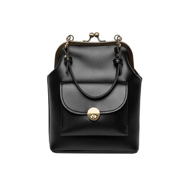 Retro Clip Hasp Shoulder Bag-Handbags-Arimonz-Black-Arimonz