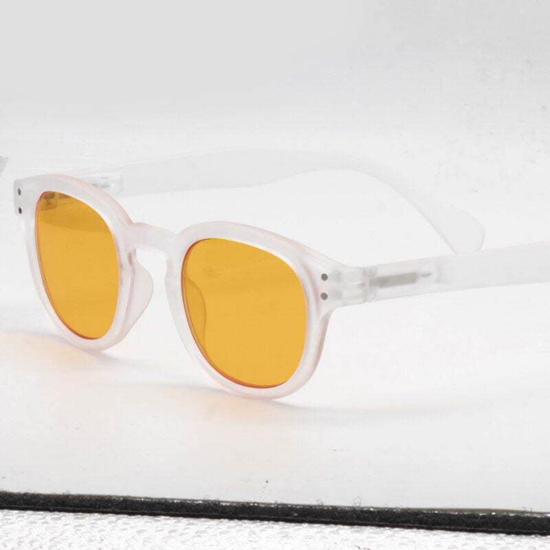 Retro Glasses Europe Style Women Sun Glasses UV400 Protection-Sunglasses-Arimonz-Clear-Orange-Arimonz