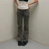 Retro Grunge Cargo Denim Jeans Streetwear Vintage Low Waist Trouser-Straight Jeans-Arimonz-Arimonz