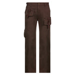 Retro Grunge Cargo Denim Jeans Streetwear Vintage Low Waist Trouser-Straight Jeans-Arimonz-Brown-S-Arimonz