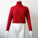 Retro Knitted Turtleneck Pullover-Pullovers-Arimonz-Arimonz