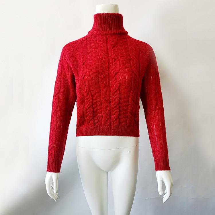 Retro Knitted Turtleneck Pullover-Pullovers-Arimonz-Arimonz