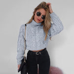 Retro Knitted Turtleneck Pullover-Pullovers-Arimonz-Arimonz