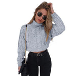 Retro Knitted Turtleneck Pullover-Pullovers-Arimonz-gray-S-Arimonz
