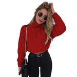 Retro Knitted Turtleneck Pullover-Pullovers-Arimonz-red-S-Arimonz