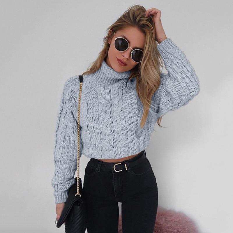 Retro Knitted Turtleneck Pullover-Pullovers-Arimonz-Arimonz