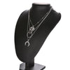 Retro Moon World Map Circle Pendant Multilayer Necklace For Women Charm Jewelry Accessory-Necklaces-Arimonz-Arimonz