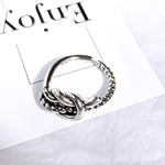 Retro Neutral Multi-layer Smiley Face Wide Ring for Women-Rings-Arimonz-Arimonz